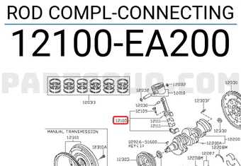Nissan 12100EA200 ROD COMPL-CONNECTING
