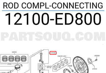 Nissan 12100ED800 ROD COMPL-CONNECTING