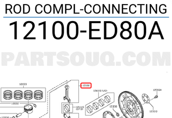 Nissan 12100ED80A ROD COMPL-CONNECTING