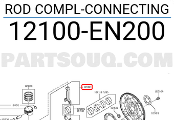 Nissan 12100EN200 ROD COMPL-CONNECTING