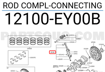 Nissan 12100EY00B ROD COMPL-CONNECTING