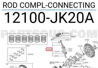 Nissan 12100JK20A ROD COMPL-CONNECTING