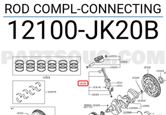 Nissan 12100JK20B ROD COMPL-CONNECTING