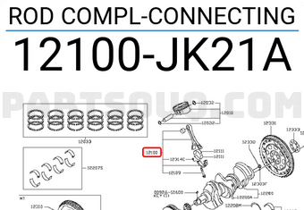 Nissan 12100JK21A ROD COMPL-CONNECTING
