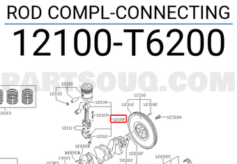 Nissan 12100T6200 ROD COMPL-CONNECTING
