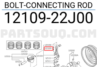 Nissan 1210922J00 BOLT-CONNECTING ROD
