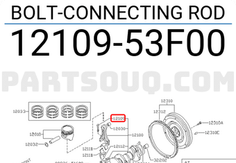 Nissan 1210953F00 BOLT-CONNECTING ROD