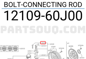 Nissan 1210960J00 BOLT-CONNECTING ROD
