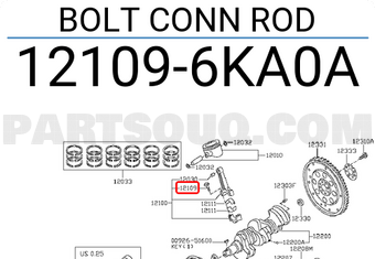 Nissan 121096KA0A BOLT CONN ROD