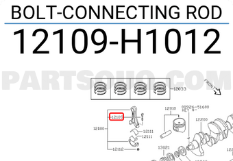 Nissan 12109H1012 BOLT-CONNECTING ROD