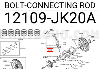 Nissan 12109JK20A BOLT-CONNECTING ROD