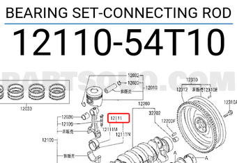 Nissan 1211054T10 BEARING SET-CONNECTING ROD