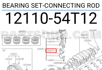Nissan 1211054T12 BEARING SET-CONNECTING ROD