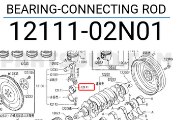 Nissan 1211102N01 BEARING-CONNECTING ROD