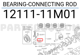 Nissan 1211111M01 BEARING-CONNECTING ROD