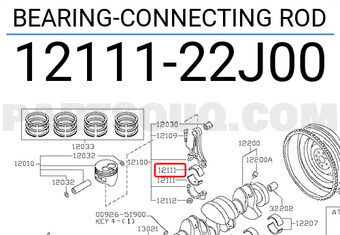 Nissan 1211122J00 BEARING-CONNECTING ROD