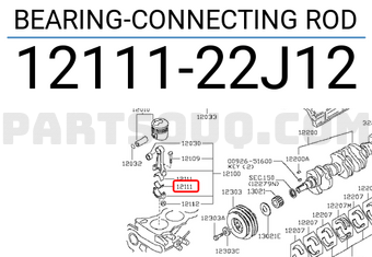 Nissan 1211122J12 BEARING-CONNECTING ROD
