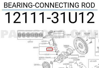 Nissan 1211131U12 BEARING-CONNECTING ROD