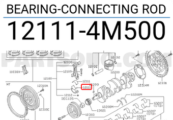 Nissan 121114M500 BEARING-CONNECTING ROD