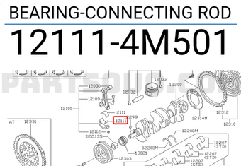 Nissan 121114M501 BEARING-CONNECTING ROD