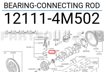 Nissan 121114M502 BEARING-CONNECTING ROD
