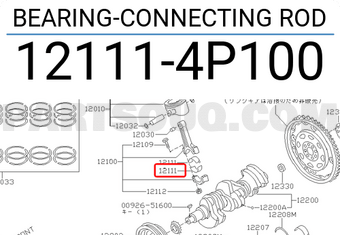 Nissan 121114P100 BEARING-CONNECTING ROD