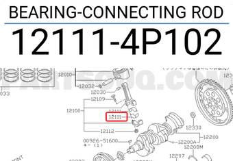 Nissan 121114P102 BEARING-CONNECTING ROD