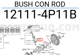 Nissan 121114P11B BUSH CON ROD