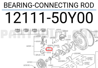 Nissan 1211150Y00 BEARING-CONNECTING ROD