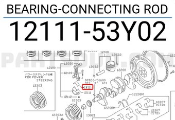 Nissan 1211153Y02 BEARING-CONNECTING ROD