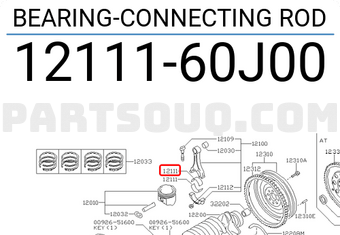 Nissan 1211160J00 BEARING-CONNECTING ROD