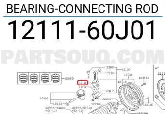 Nissan 1211160J01 BEARING-CONNECTING ROD