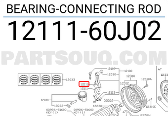 Nissan 1211160J02 BEARING-CONNECTING ROD