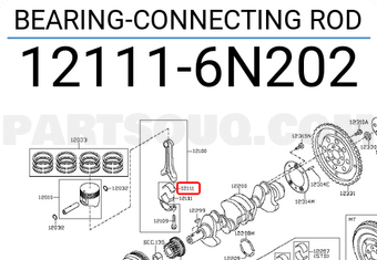 Nissan 121116N202 BEARING-CONNECTING ROD