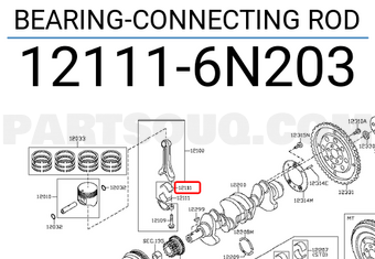 Nissan 121116N203 BEARING-CONNECTING ROD