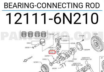 Nissan 121116N210 BEARING-CONNECTING ROD