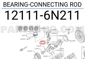 Nissan 121116N211 BEARING-CONNECTING ROD