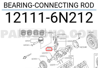 Nissan 121116N212 BEARING-CONNECTING ROD