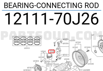 Nissan 1211170J26 BEARING-CONNECTING ROD