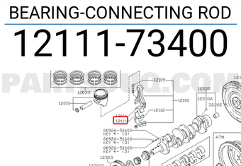 Nissan 1211173400 BEARING-CONNECTING ROD