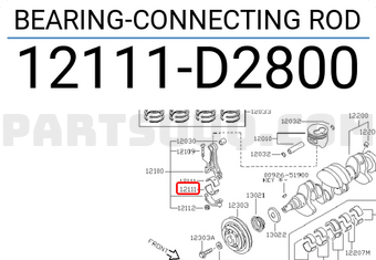 Nissan 12111D2800 BEARING-CONNECTING ROD