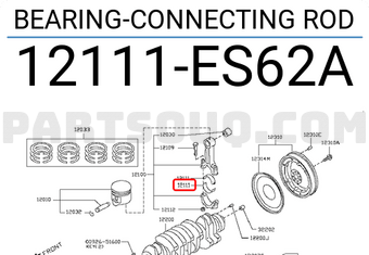 Nissan 12111ES62A BEARING-CONNECTING ROD