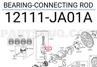 Nissan 12111JA01A BEARING-CONNECTING ROD