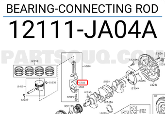 Nissan 12111JA04A BEARING-CONNECTING ROD