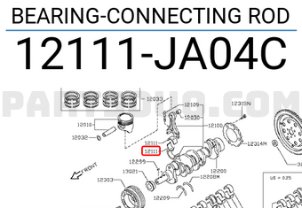 Nissan 12111JA04C BEARING-CONNECTING ROD