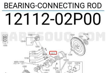 Nissan 1211202P00 BEARING-CONNECTING ROD