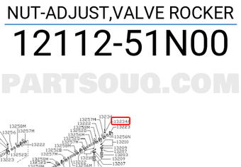 Nissan 1211251N00 NUT-ADJUST,VALVE ROCKER