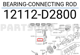 Nissan 12112D2800 BEARING-CONNECTING ROD