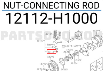 Nissan 12112H1000 NUT-CONNECTING ROD
