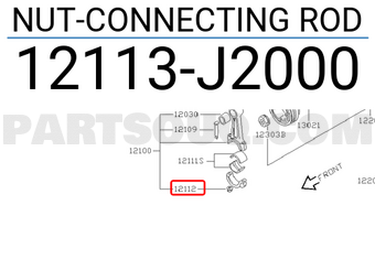 Nissan 12113J2000 NUT-CONNECTING ROD